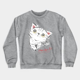 American shorthair kitten looking up Crewneck Sweatshirt